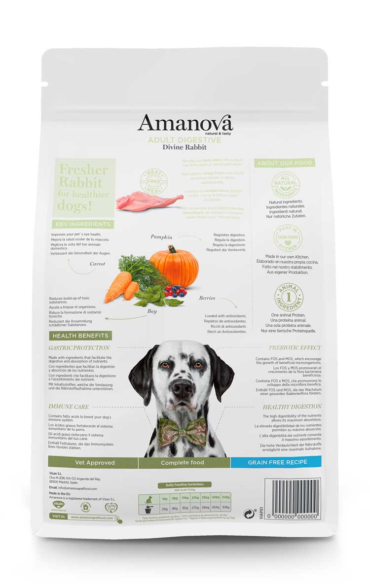 AMANOVA - 2kg & 10kg - ADULT DIGESTIVE - Divine Rabbit - Verse Konijn