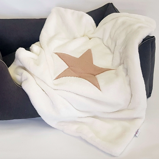 Dog blanket - Beige Star