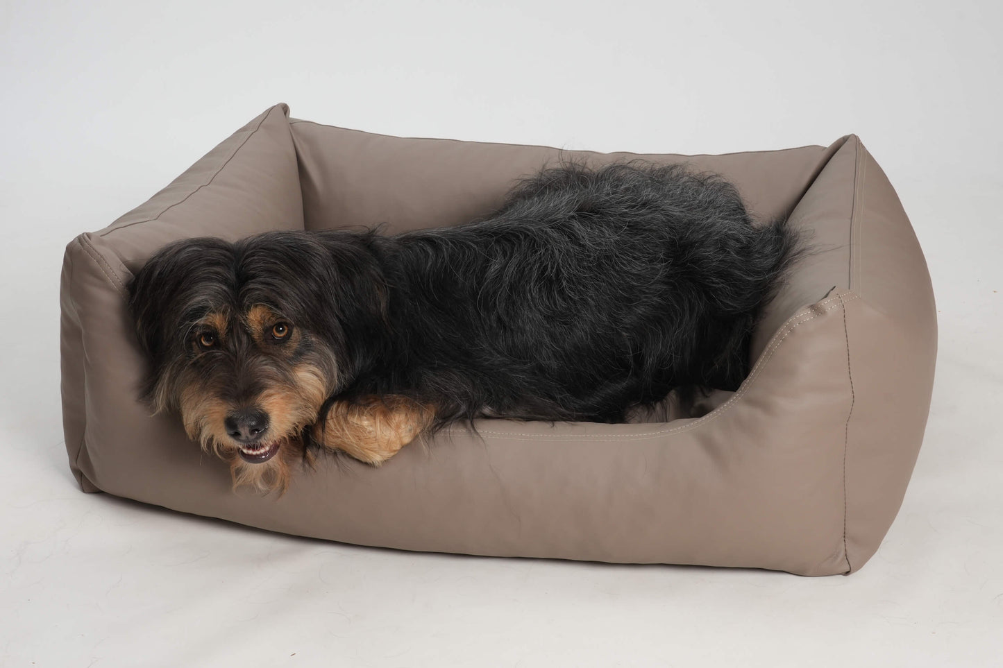 Dog Bed imitation leather Sand